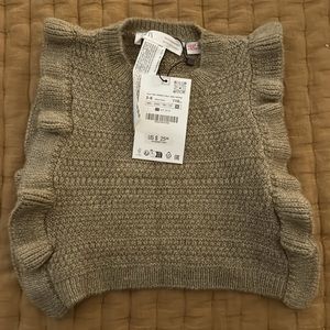 ZARA RUFFLED KNITWEAR BIB